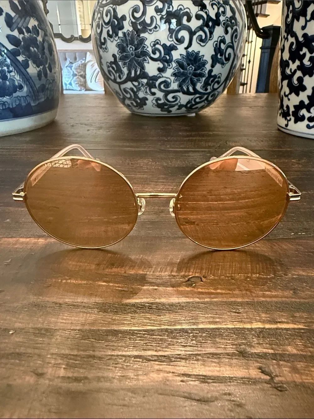 Moncler Women's Rose Gold Mirrored
Round Sunglasses ML 0132-D 33U